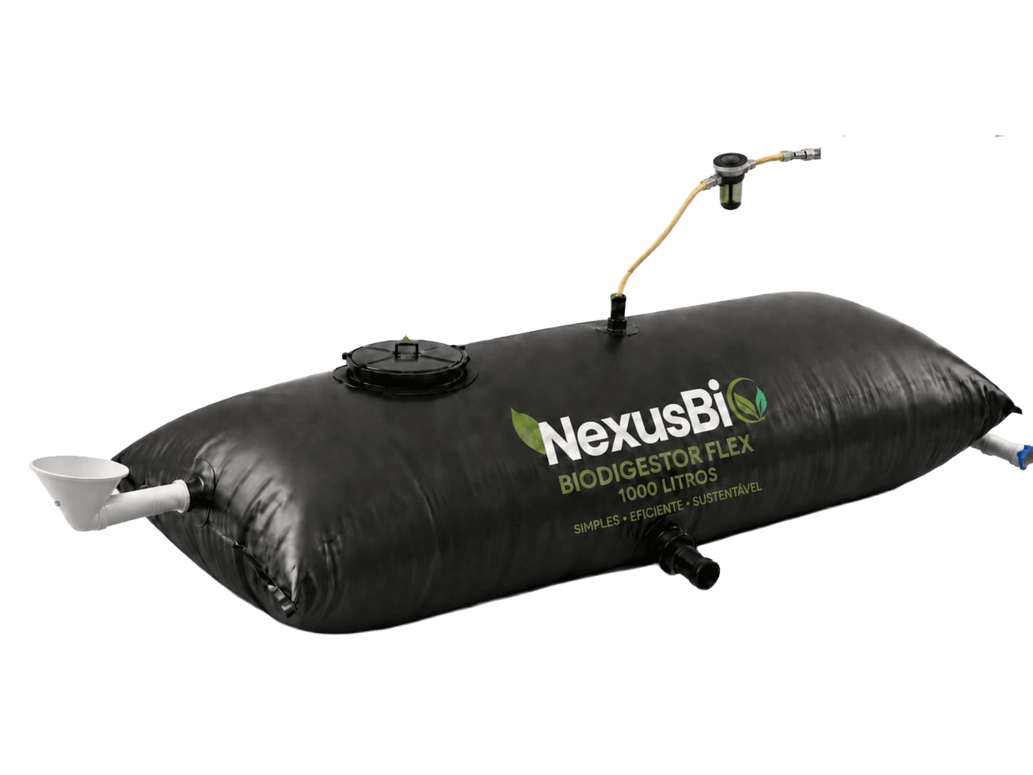 Biodigestor Flex NexusBio 1000 litros com módulo IoT integrado BME680 e MQ-4
